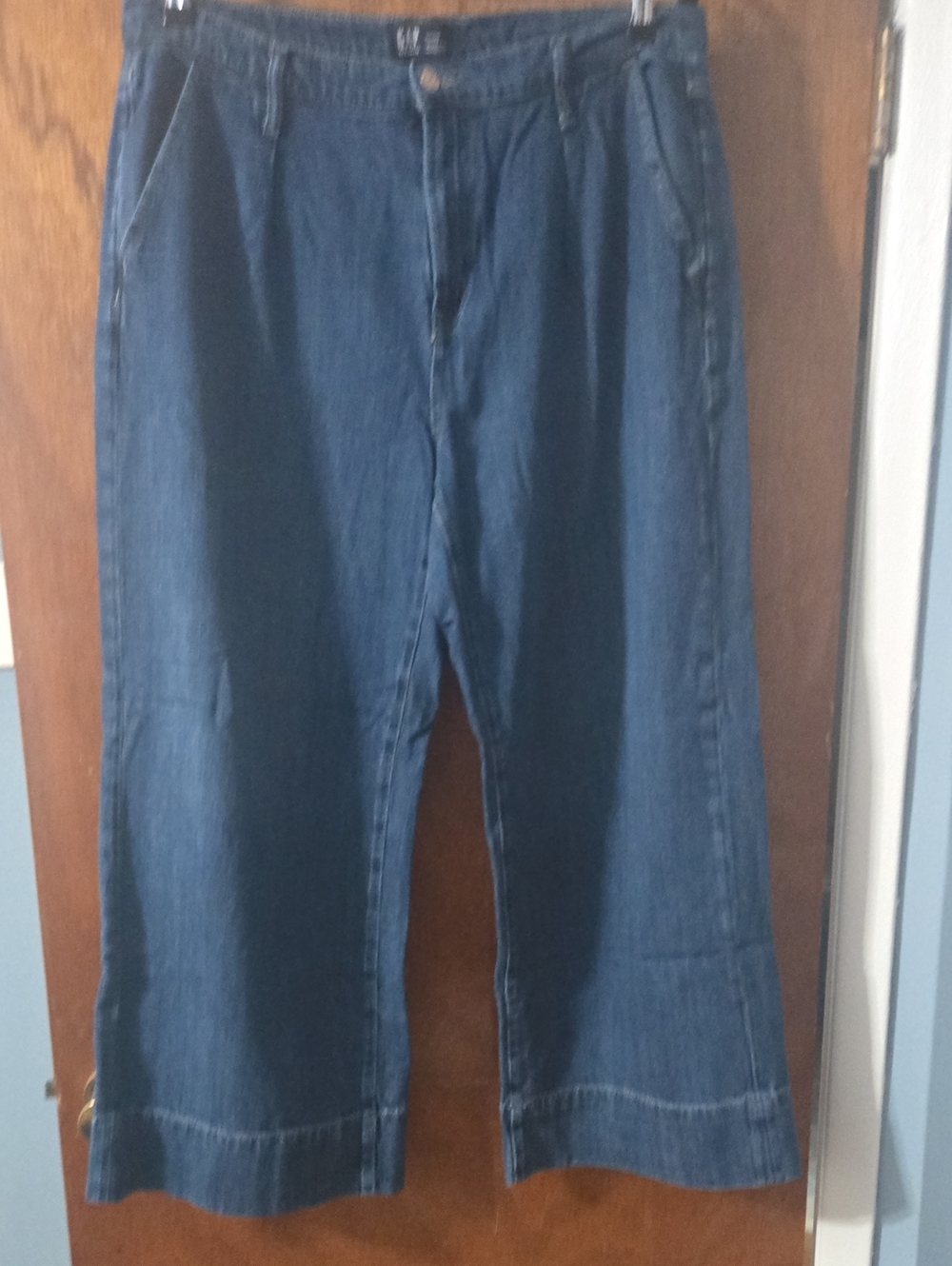 GAP Women's Wide-Leg Denim Jeans in Dark Blue
